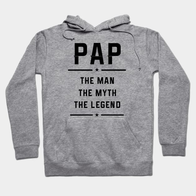 Pap Gift, Pap The Man The Myth T-Shirt, Men Shirt, Papaw Pop Poppy Grandpa Dad Birthday gift, Fathers Day Gift, Hoodie by CareTees